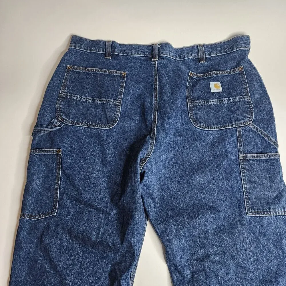 Carhartt Loose Fit Double Front Utility Logger Denim‎ Jeans Men's Size 42 x 32